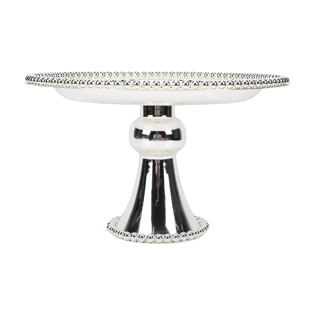 Iron Pedestal Cake Stand – Tall Stem Metal Dessert Serving Tray
