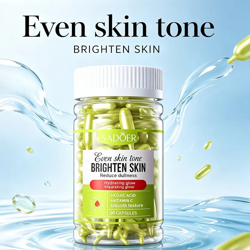 Vitamin C Essence Capsules – 90ct Brightening Face Serum