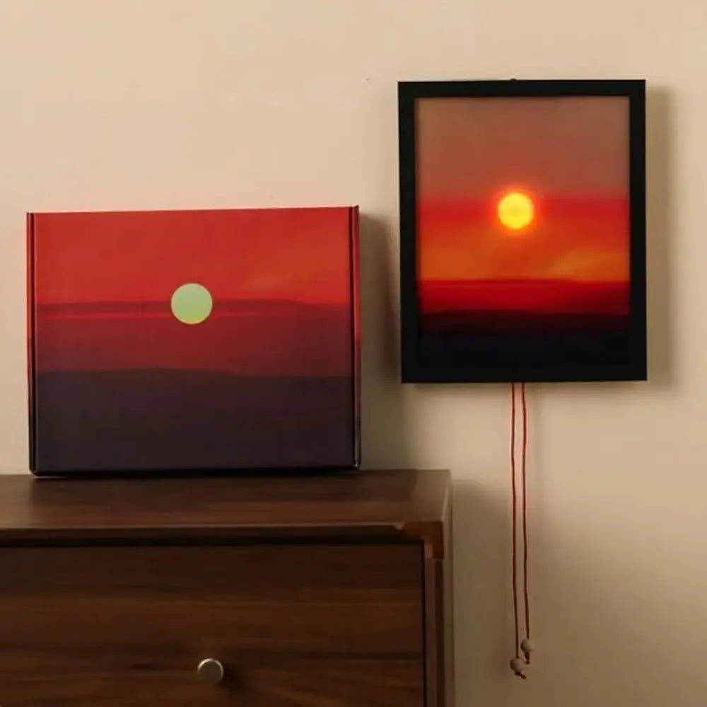 Sunset Pull Rope LED Wall Lamp – 3-Level Dimmable Night Light