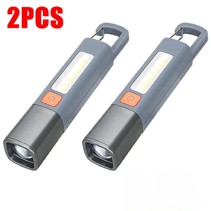 XPE LED Flashlight with Hook – USB-C Rechargeable Camping Torch