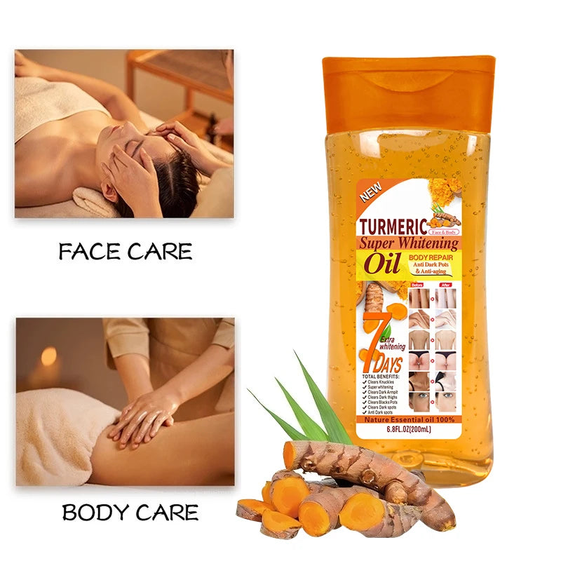 Turmeric Face & Body Oil 200ml – Hydrating Radiance Boost Oil