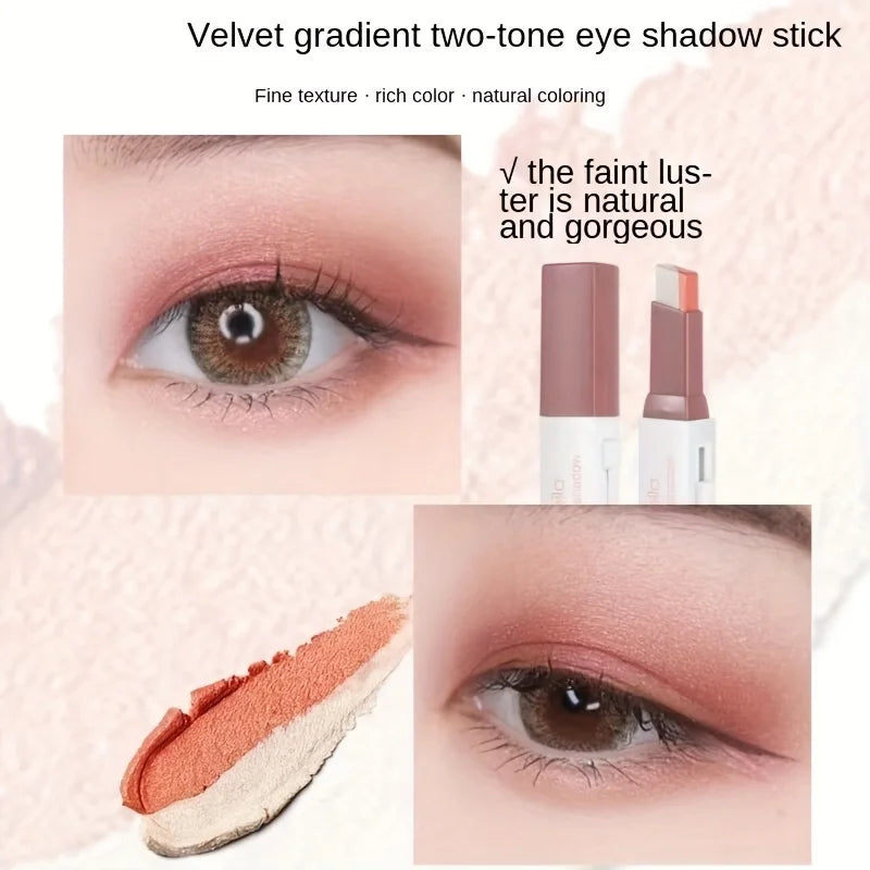 Two-Color Gradient Eye Shadow Stick – Long-Wear & Blendable