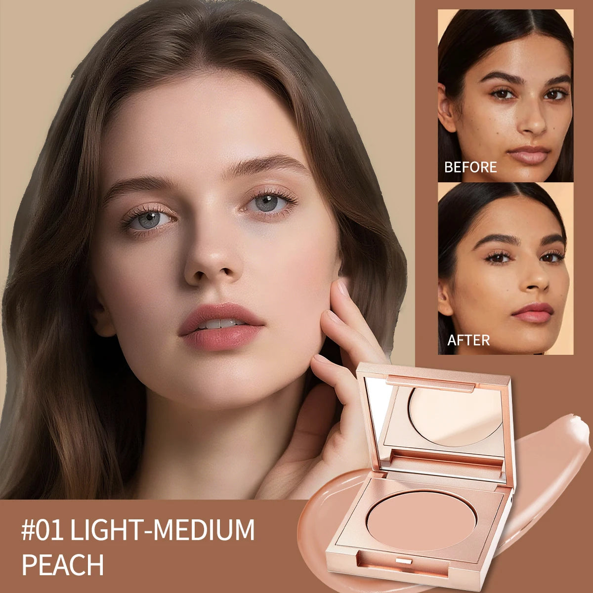 SAMMY Concealer & Powder Blusher – 4 Colors, Matte Finish