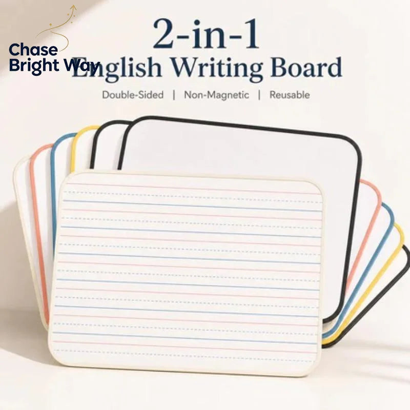 Kids Lined Dry Erase Whiteboard | 3-Grid Handwriting Practice Board