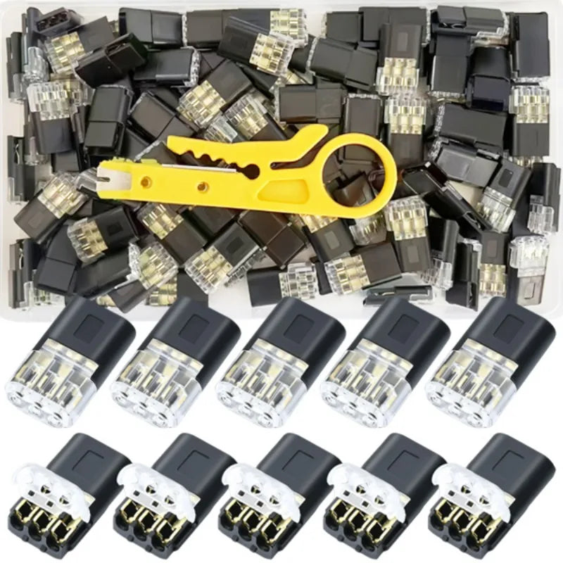 Waterproof 3-Pin Automotive Wire Connector | No-Solder Quick Fit