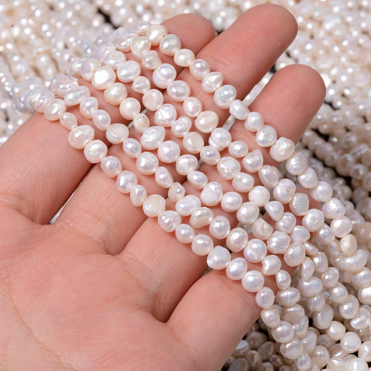 Pink Freshwater Pearl Beads 4-5mm | AA Loose DIY Jewelry