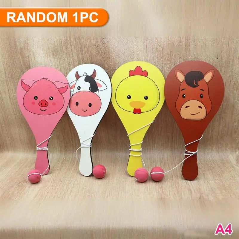 Wooden Paddle Ball with Elastic String – Coordination Toy