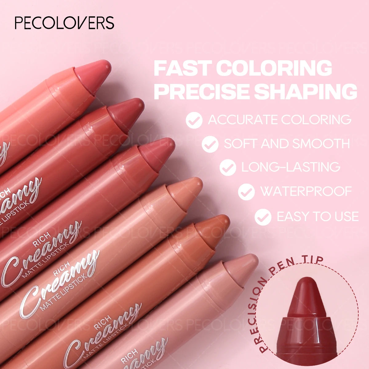 Waterproof Matte Lipstick Pen – Moisturizing Lip Glaze