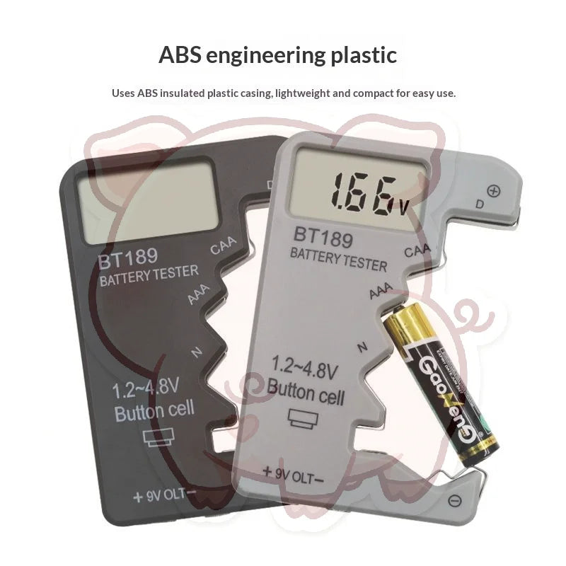 BT189 Digital Battery Tester – LCD Voltage Checker AA AAA 9V