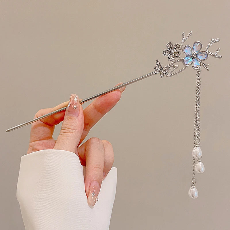 Vintage Chinese Handmade Hair Stick – Elegant Alloy Hairpin
