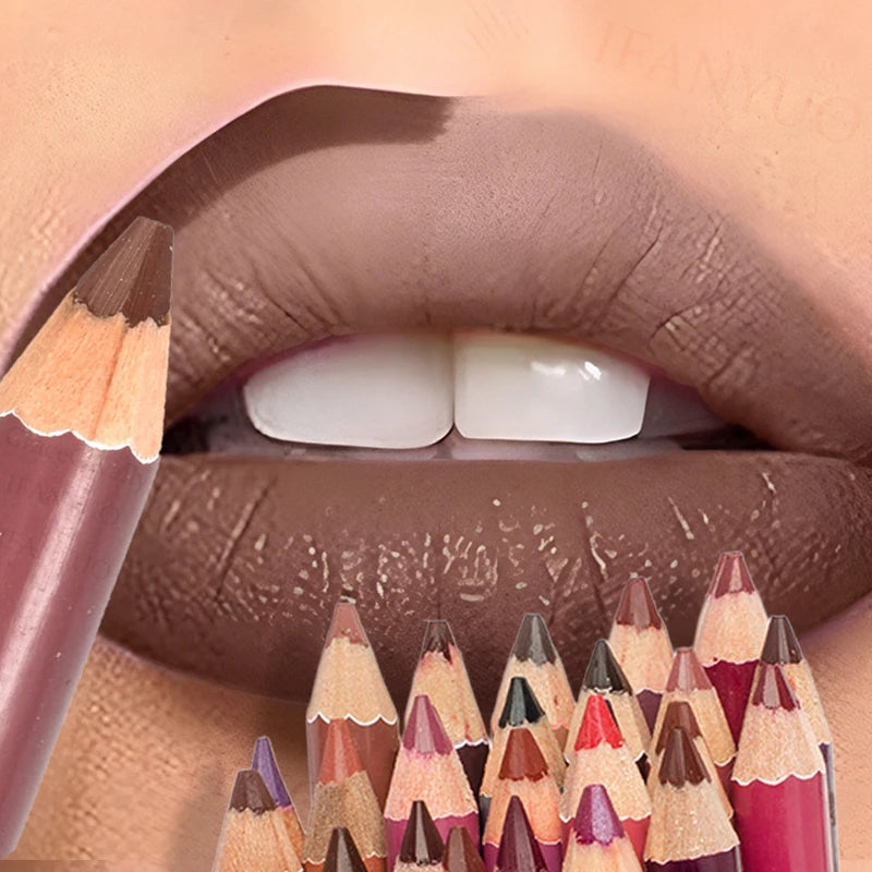 Waterproof Matte Lip Liner Pencil | 28 Shades, Long-Lasting