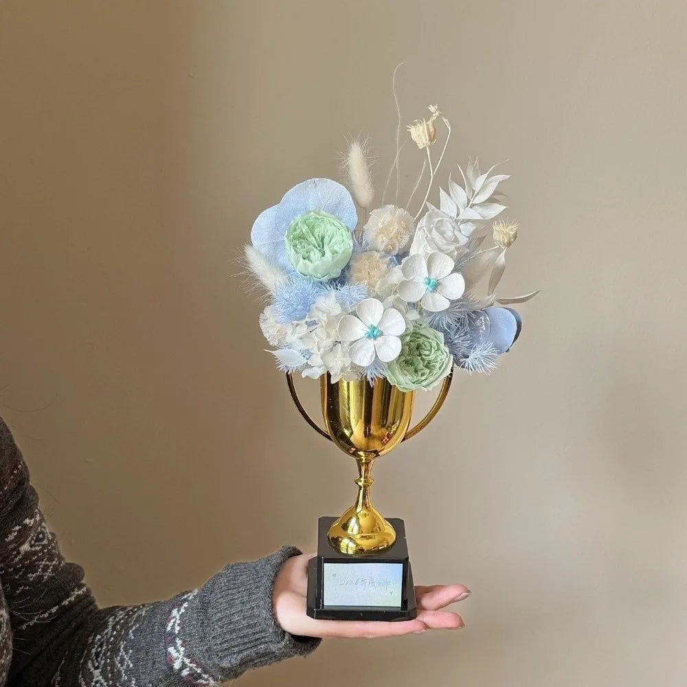 Trophy Shape Flower Vase – Decorative Floral Container