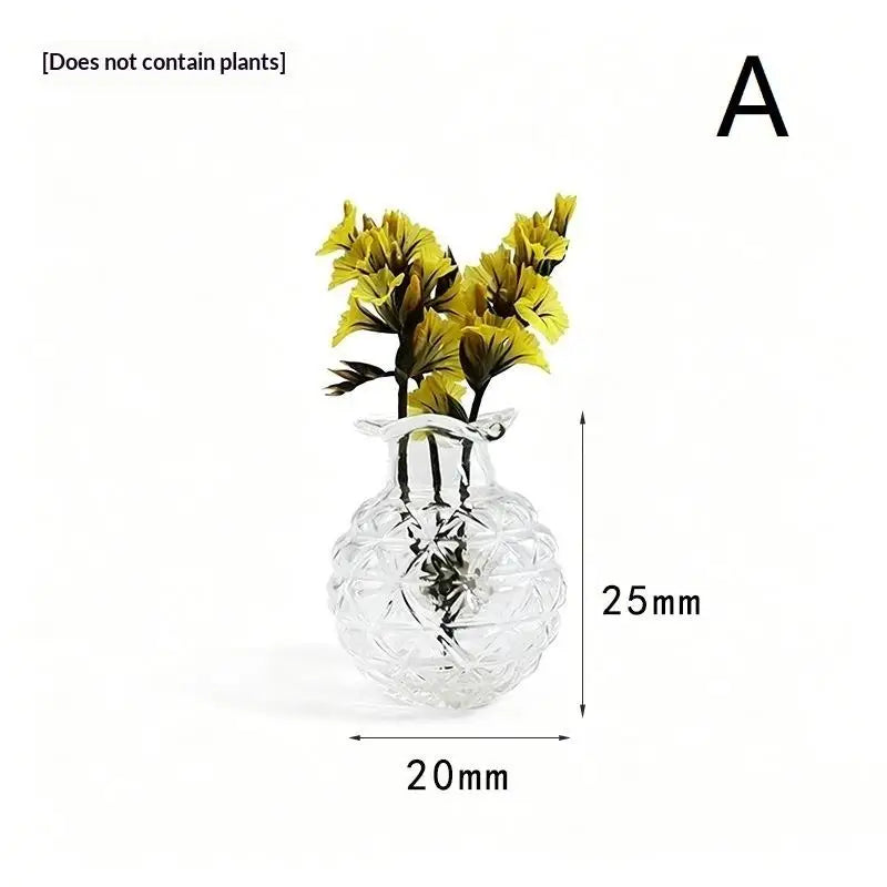 Mini Glass Flower Vase Set – 1 or 5 Pack Clear Bud Vases