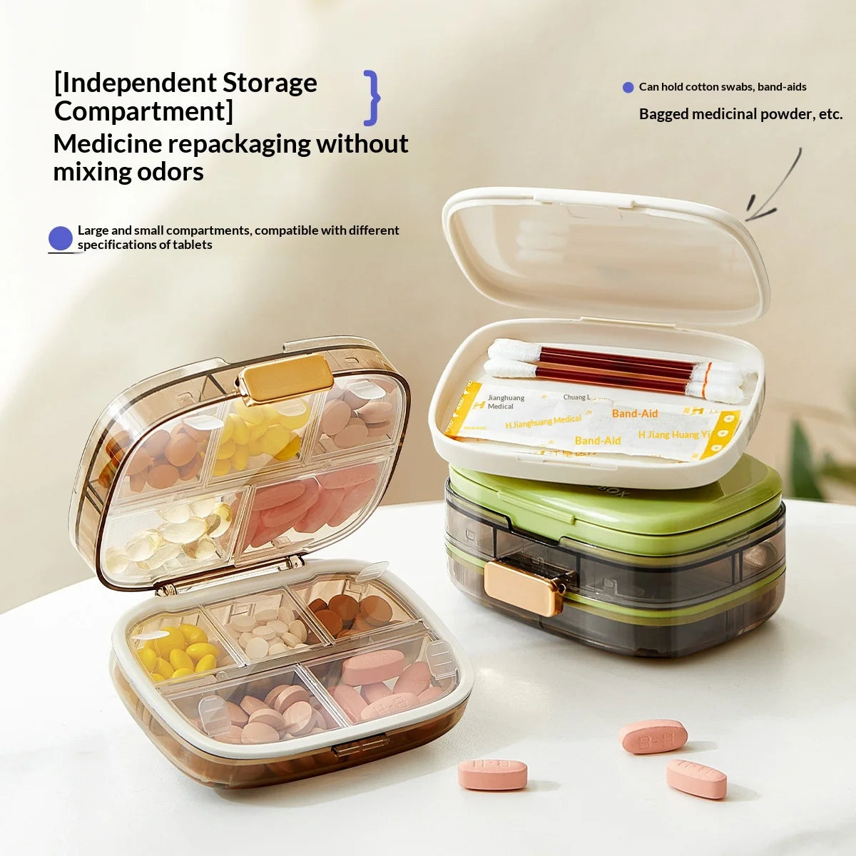 10-Compartment Weekly Pill Organizer – 7-Day Travel Case