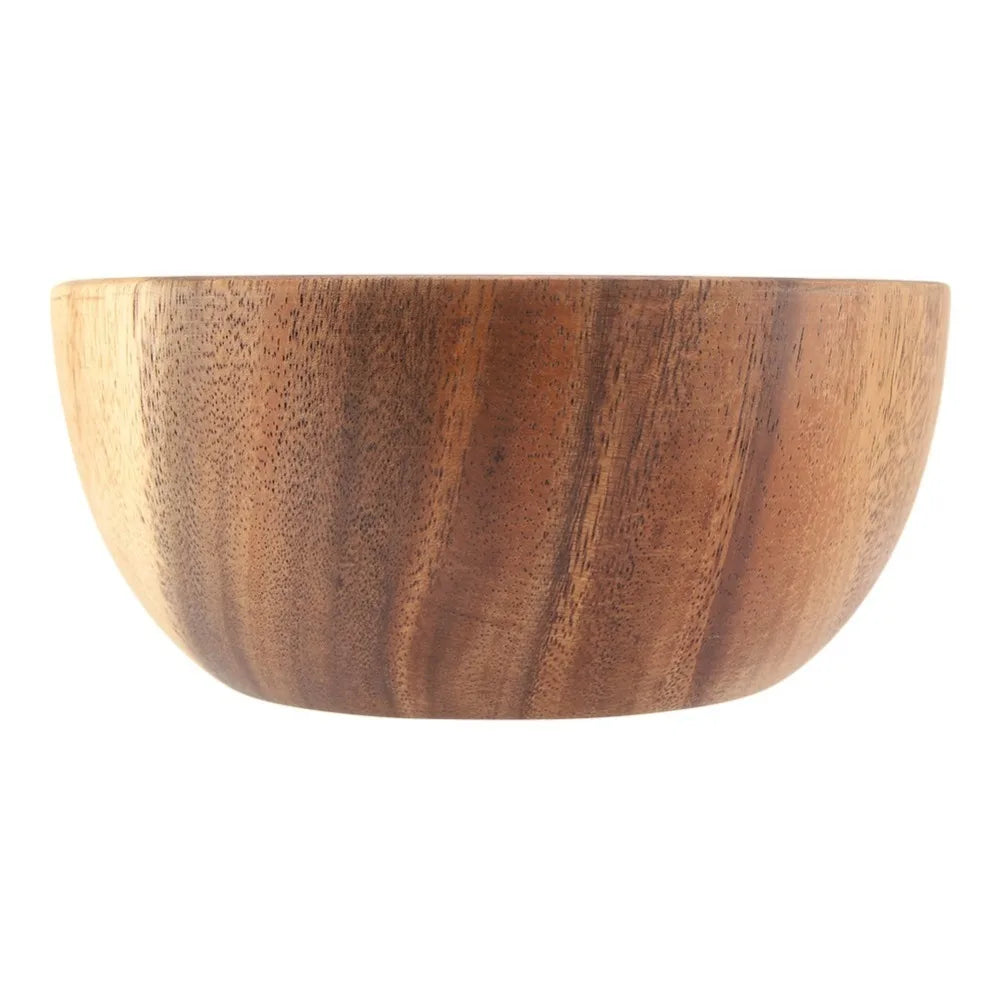 Solid Wood Salad & Rice Bowl – Burr-Free, Deep, Multi-Size