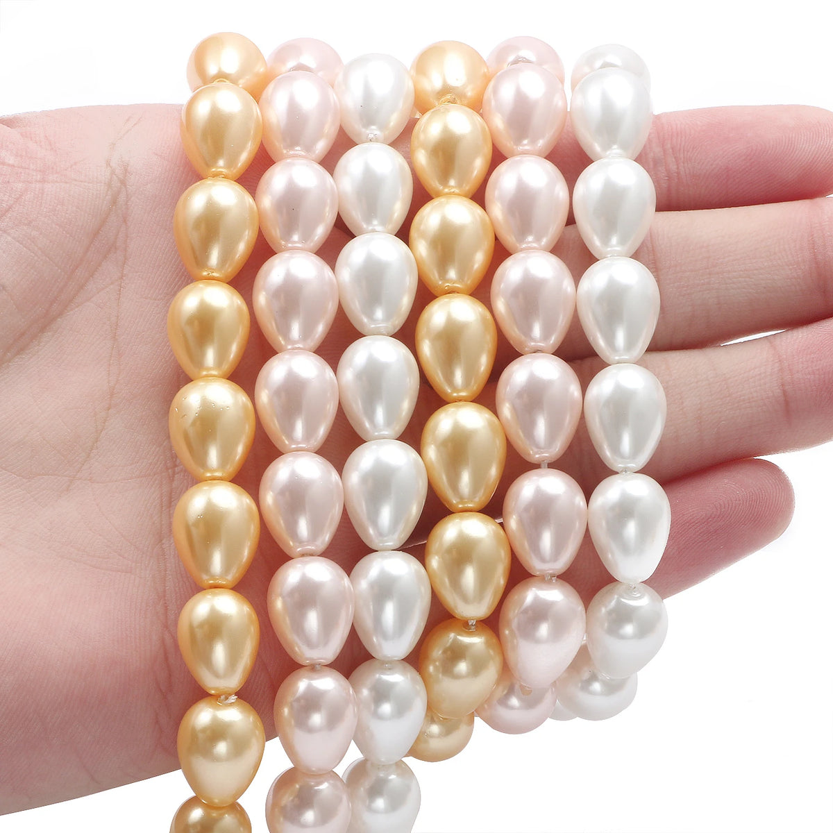 Round Shell Pearl Beads for DIY Jewelry Making – 6–12mm