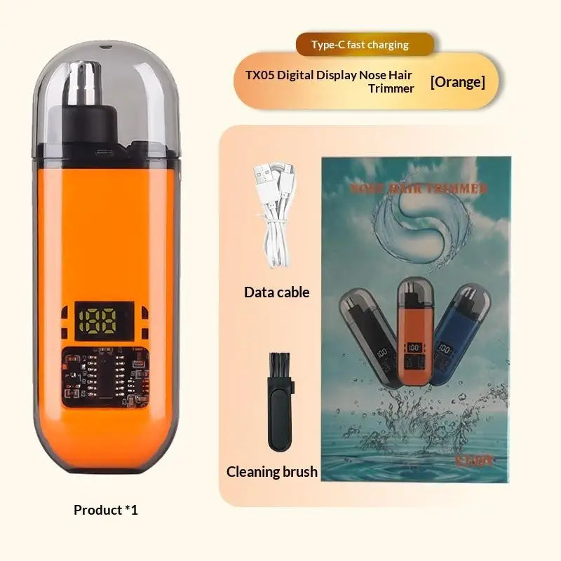 USB Rechargeable Nose & Ear Hair Trimmer – Quiet & Compact