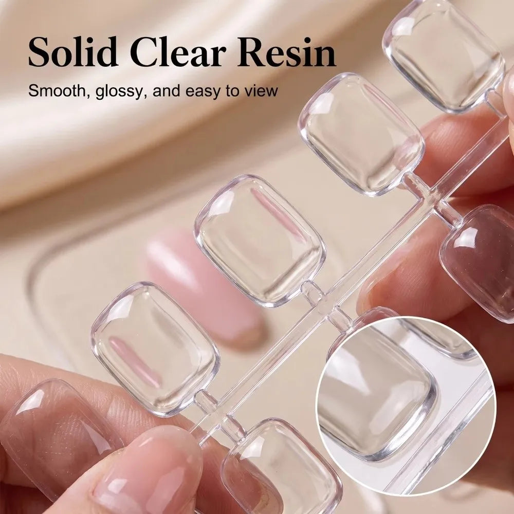 120-Piece Clear Nail Tips Set – DIY Practice & Color Chart