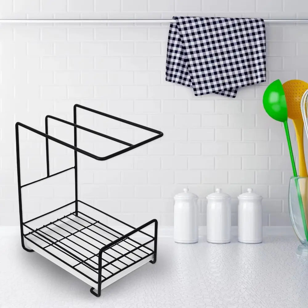 Wall-Mounted Cloth & Sponge Rack – Punch-Free Kitchen Shelf