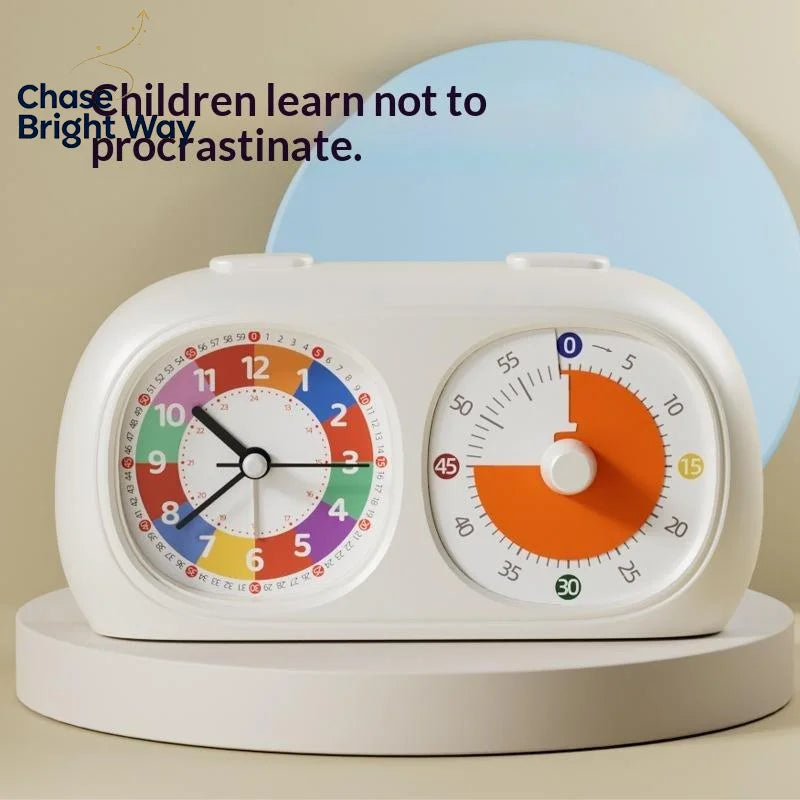 2-in-1 Visual Timer & Silent Alarm Clock for Kids | Study Timer