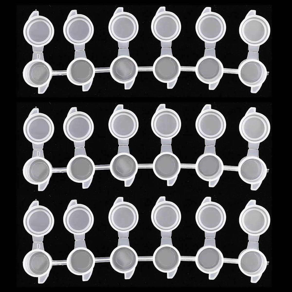 Mini Paint Cup Storage Strips – 10 Strips 60 Pots for Art & DIY