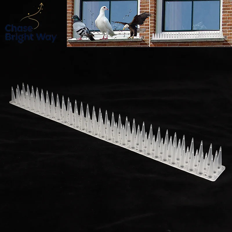 Transparent Bird & Cat Deterrent Spikes – 2-Pack Garden Fence