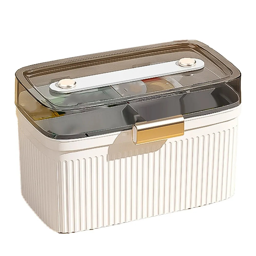 Double Layer Medicine Storage Box – Large Capacity First Aid Case