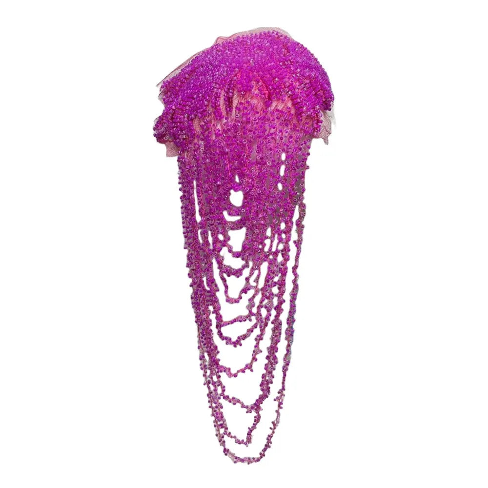 Crystal Bead Fringe Embroidery Patch – Tassel Sewing Appliqué