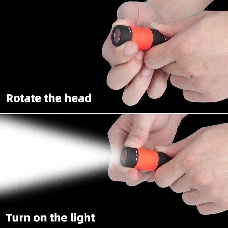 USB Rechargeable Mini LED Keychain Flashlight – Waterproof