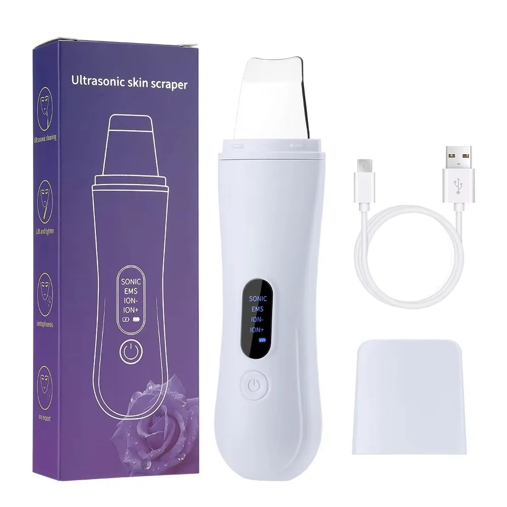 Ultrasonic Skin Scrubber – Ion & EMS Facial Lifting Device