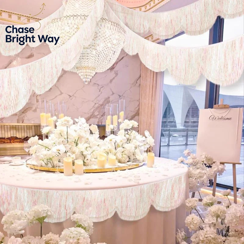 Metallic Foil Fringe Tassel Garland – Multicolor Party Décor