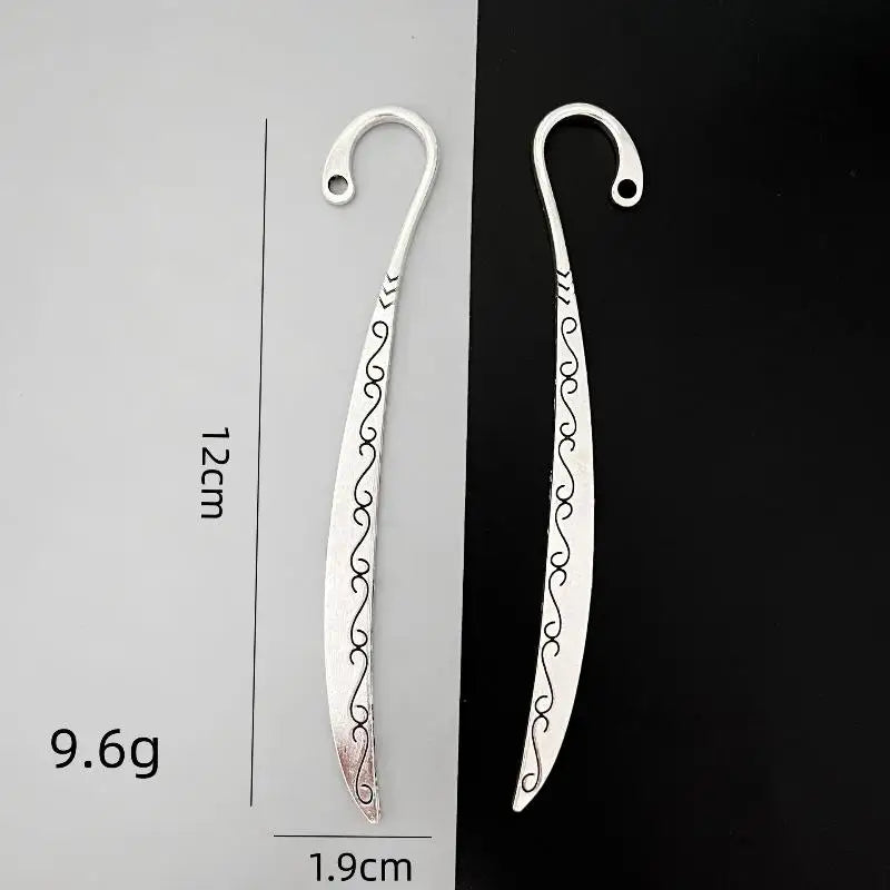 Vintage Floral Zinc Alloy Bookmarks Set – 2 Pcs DIY Craft