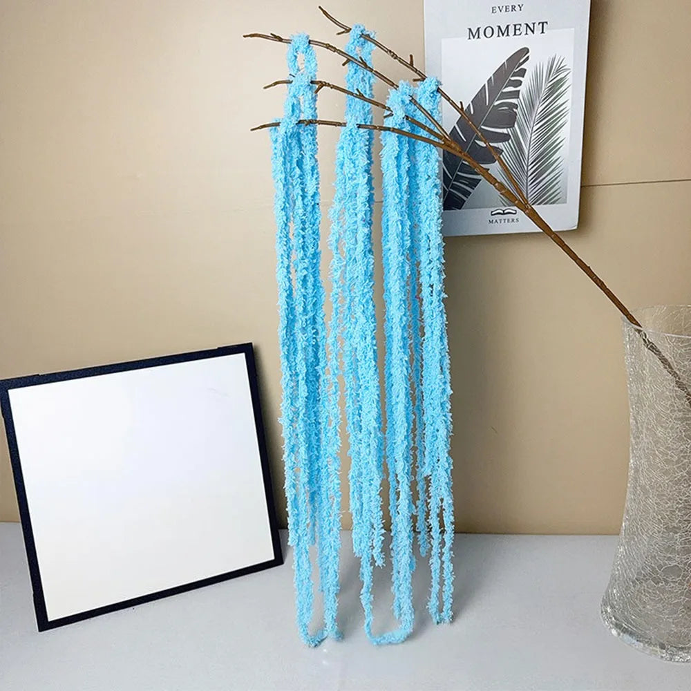 Multicolor Amaranthus Artificial Hanging Plant – Yarn Tassel