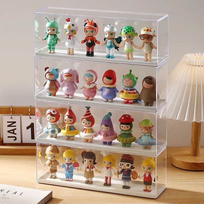 Clear Acrylic Pop Doll Display Case – Dustproof Storage Box