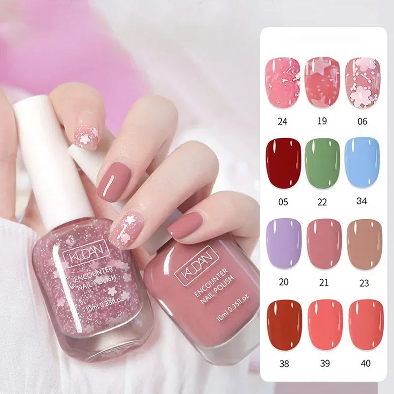 Handaiyan Water-Based Nail Polish – Quick Dry, 40 Colors