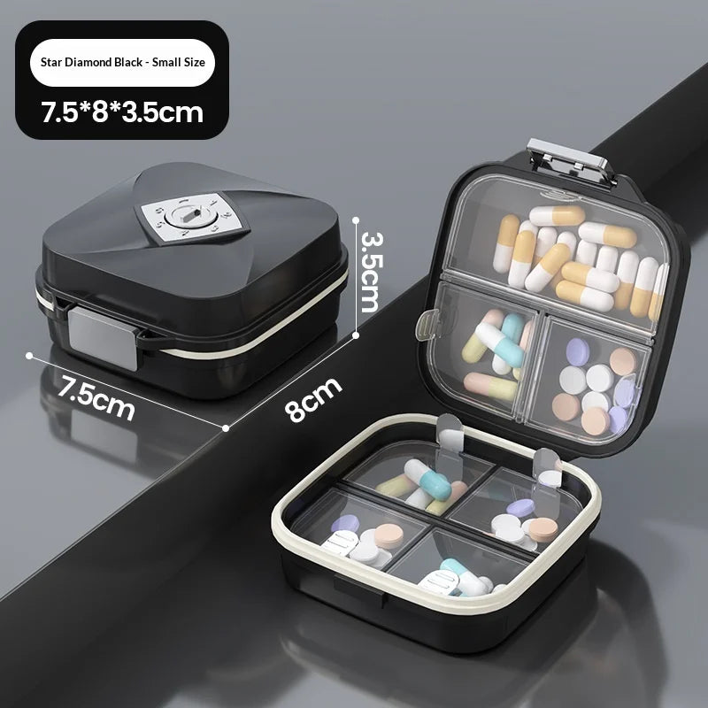 Weekly Pill Organizer – Multi-Compartment Water-Resistant Case