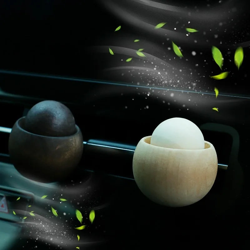 Wood Egg Car Vent Clip Diffuser | Essential Oil Air Freshener