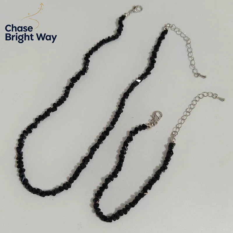 Crystal Beaded Choker Necklace – Faceted Glass Women's Jewelry