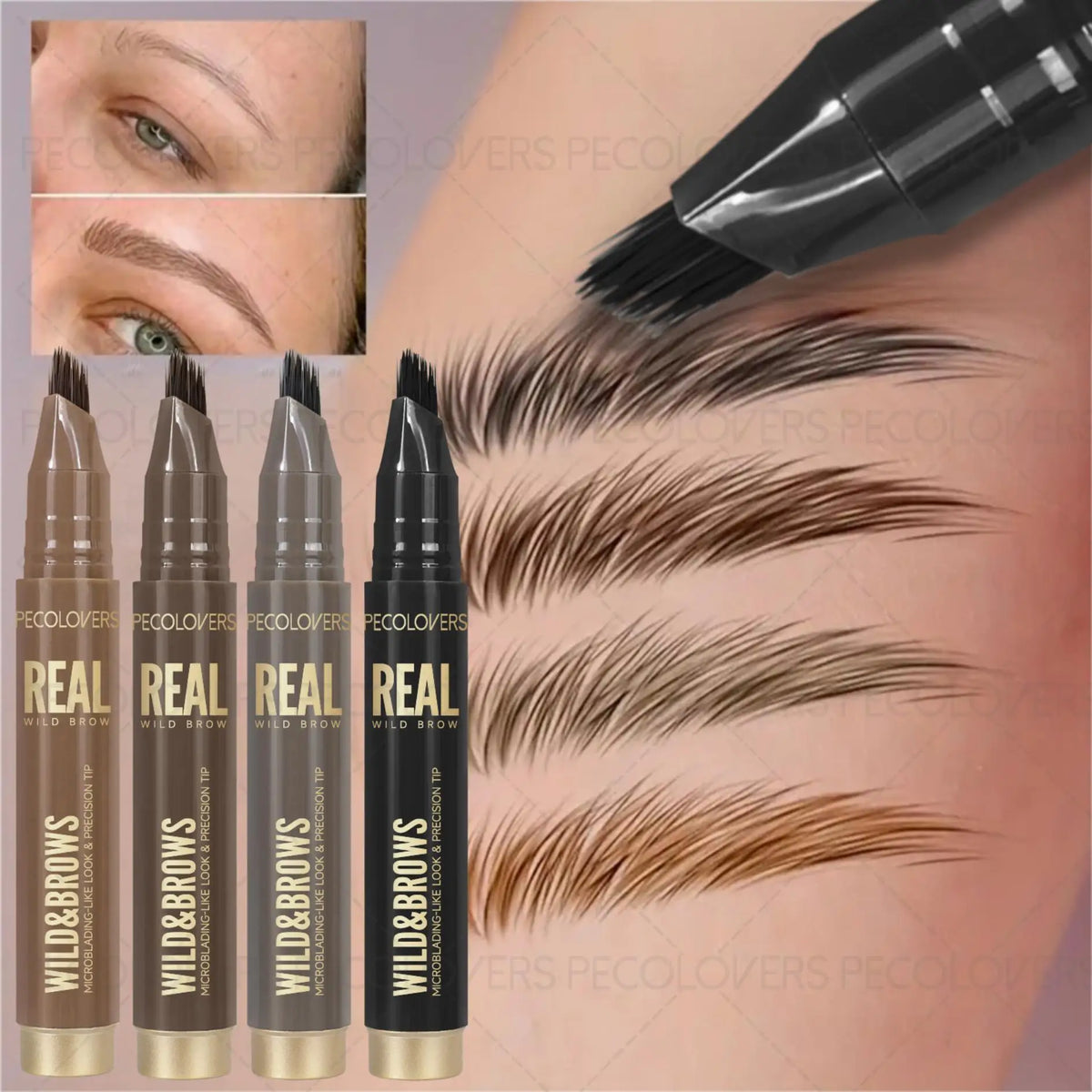 Waterproof Double-Effect Brow Pencil – 24HR Smudge-Proof
