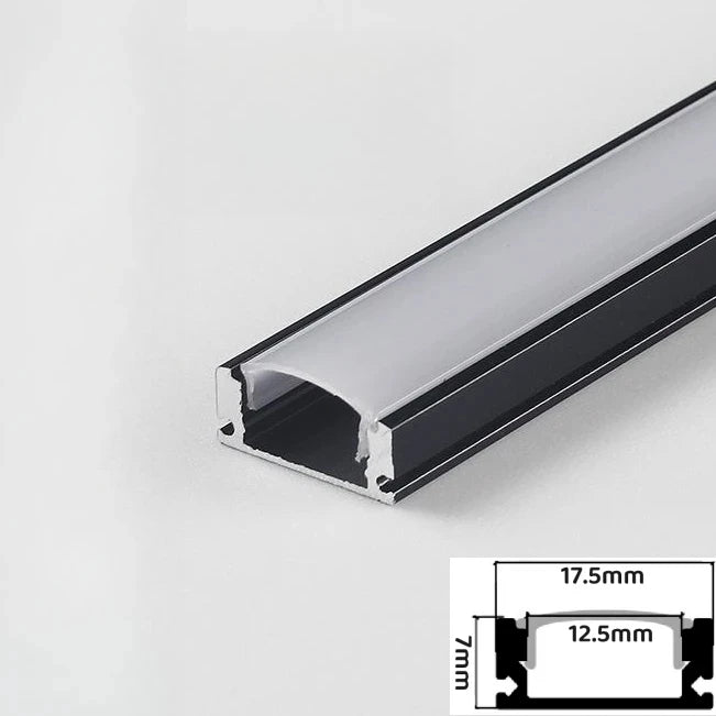 Rose Gold LED Aluminum Channel Profile U/YW Shape – Milky Cover