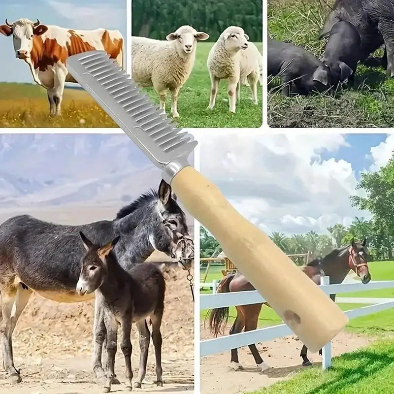 Aluminum Horse Curry Comb – Metal Mane & Tail Grooming Tool