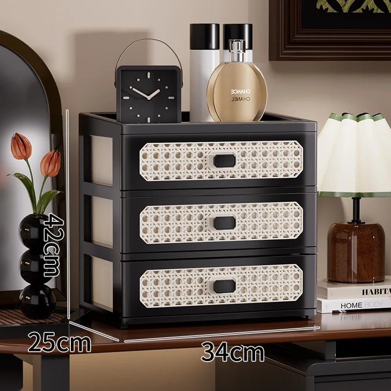 Vintage Multi-Layer Desktop Organizer Drawer Storage Box