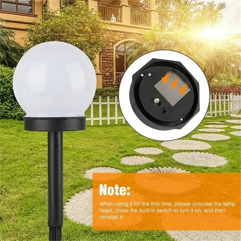 Solar LED Ball Garden Light – Waterproof Outdoor Lawn Lantern