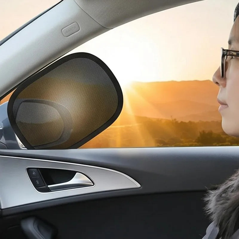 2-Pack Car Side Window Sunshade – UV Block Mesh Cover