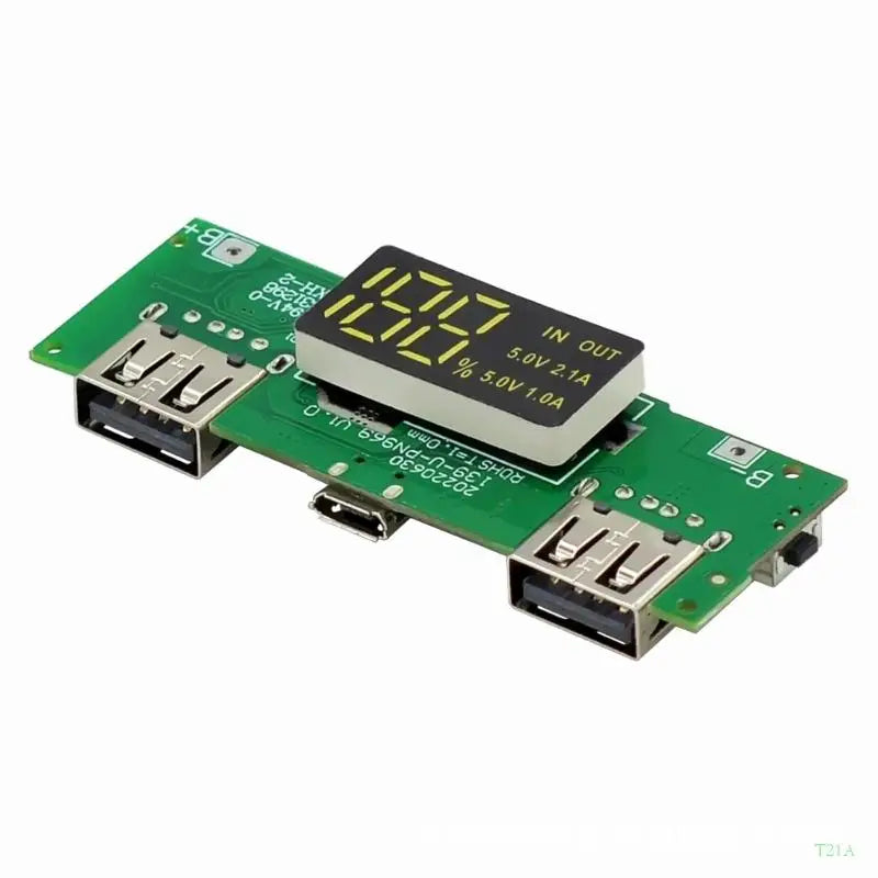 T21A 18650 Battery Charging Board – Dual USB Power Module