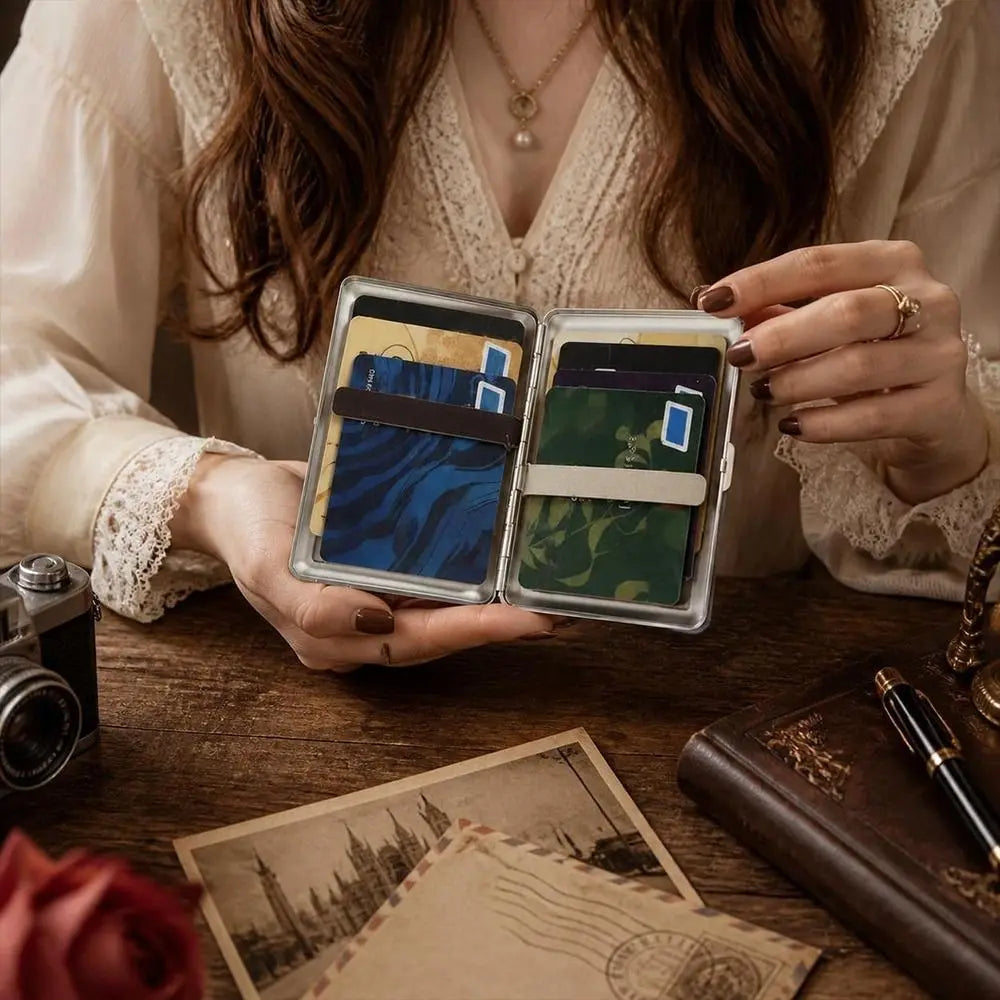 Vintage Metal Card Case – Business Card & ID Holder