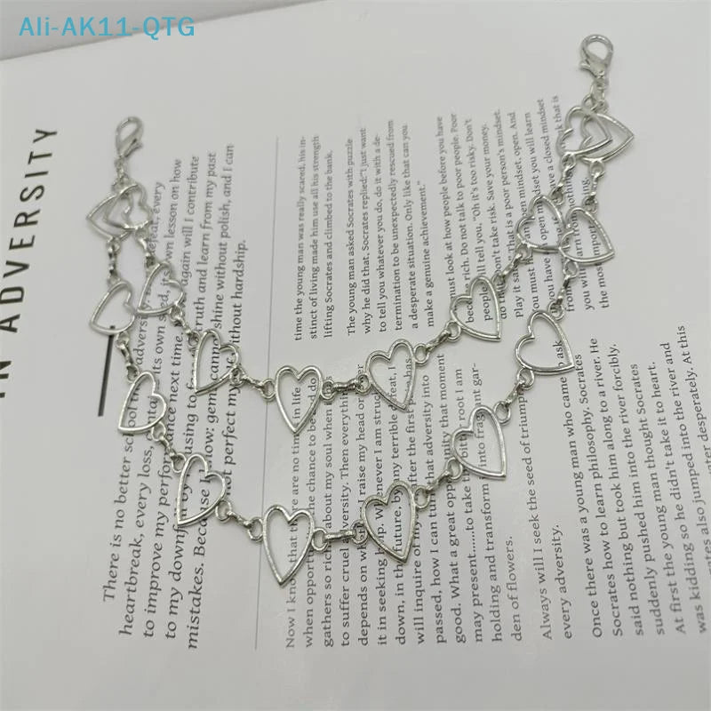 Y2K Metal Pearl Chain Bag Strap with Star Pendants | DIY Handle