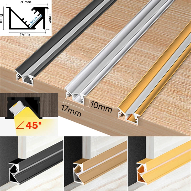 Recessed LED Aluminum Profile Channel with Milky Cover | Cabinet