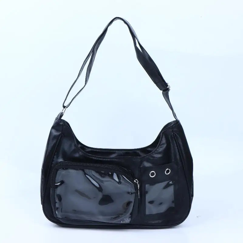 Transparent Ita Bag PU Leather Y2K Harajuku Anime Crossbody