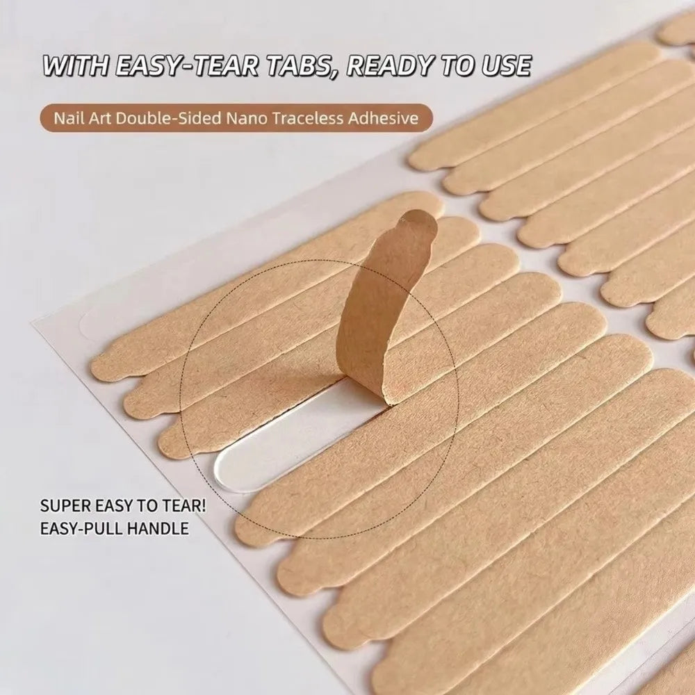 60/66Pcs Double-Sided Nail Glue Stickers for False Nails